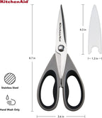 KitchenAid All Purpose Shears with Protective Sheath, 8.72-Inch, Gray