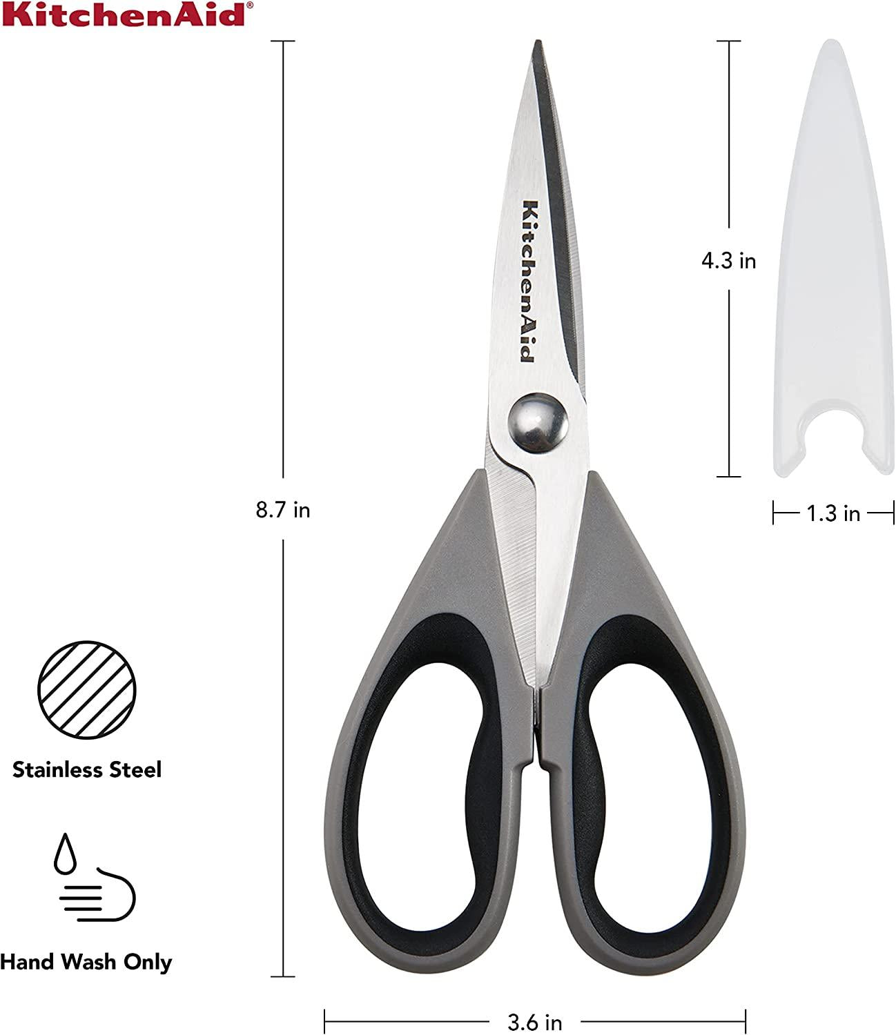KitchenAid All Purpose Shears with Protective Sheath, 8.72-Inch, Gray