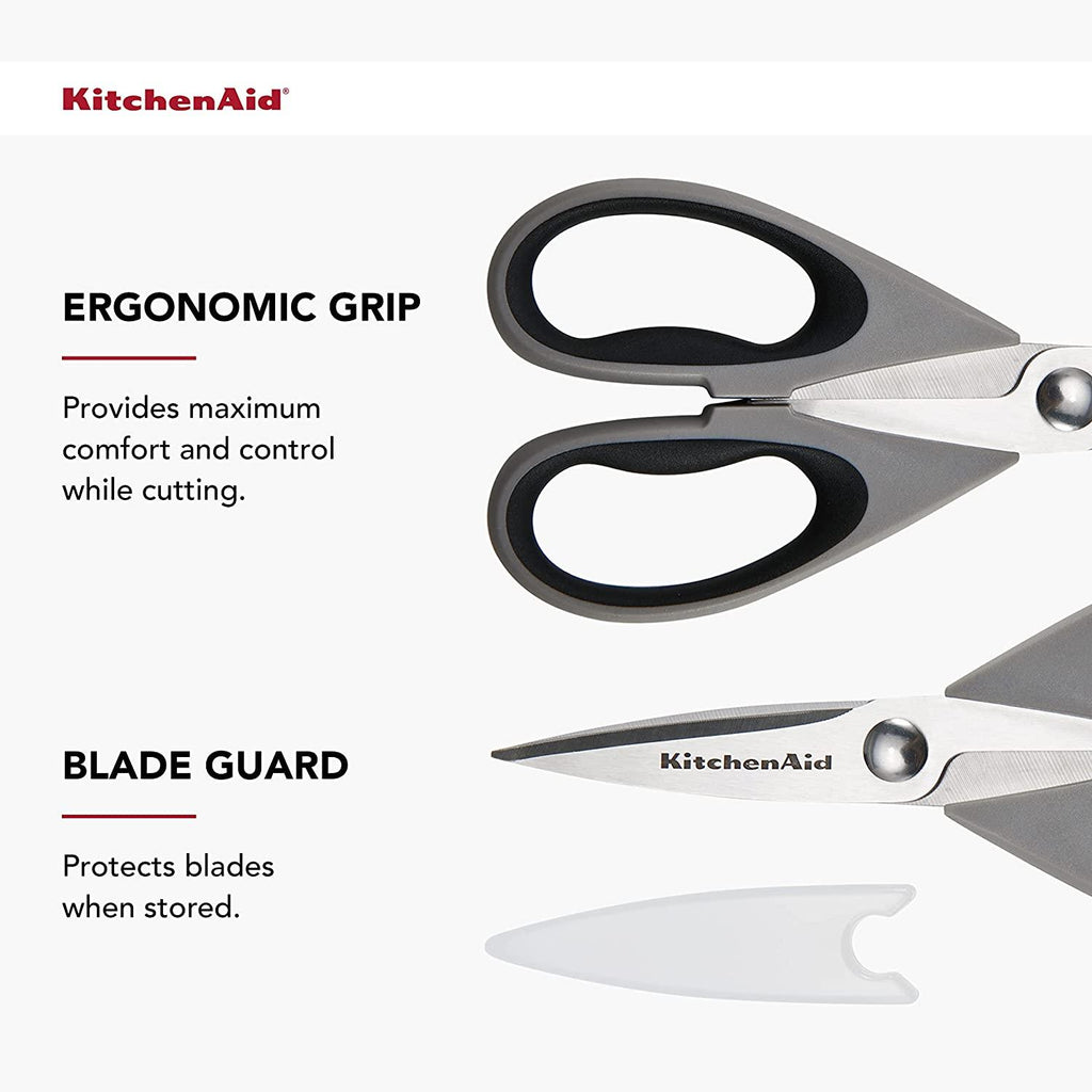 KitchenAid All Purpose Shears with Protective Sheath, 8.72-Inch, Gray