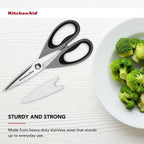 KitchenAid All Purpose Shears with Protective Sheath, 8.72-Inch, Gray