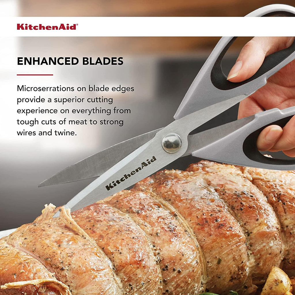 KitchenAid All Purpose Shears with Protective Sheath, 8.72-Inch, Gray