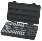 57 Piece 3/8"" Drive 12 Point SAE/Metric Socket Set Tools Equipment Hand Tools