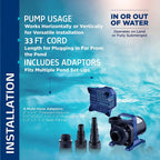 Alpine Corporation 5200 GPH Cyclone Pump for Ponds, Fountains, Waterfalls, and Water Circulation