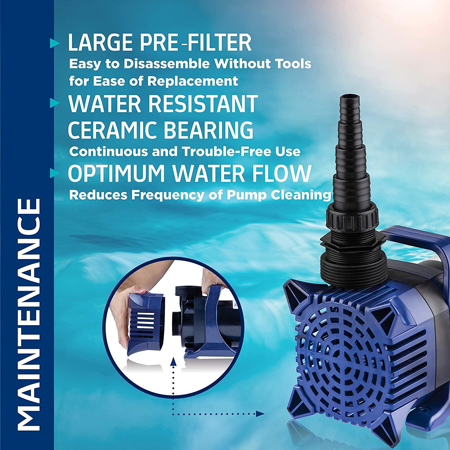 Alpine Corporation 5200 GPH Cyclone Pump for Ponds, Fountains, Waterfalls, and Water Circulation