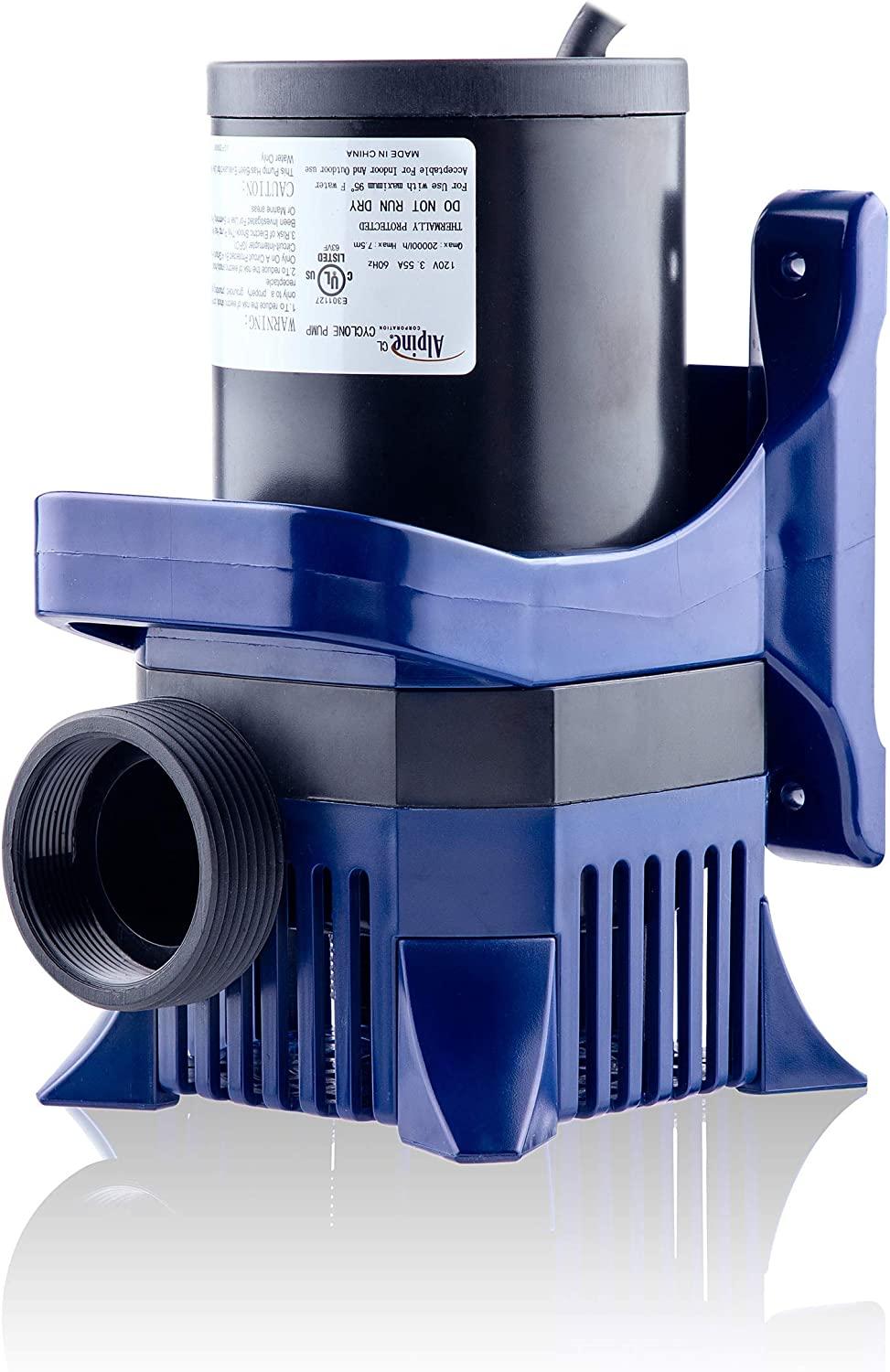 Alpine Corporation 4000 GPH Cyclone Pump for Ponds, Fountains, Waterfalls, and Water Circulation