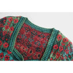 square collar knitted sweater