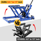 Motorcycle Lift, Heavy Duty Low Profile Hydraulic ATV Lift Jack with 1500 lb. Capacity, Steel