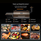 ZPG-700D 2021 Upgrade Pellet Grill & Smoker 8 in 1 BBQ Grill Cover