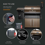 ZPG-700D 2021 Upgrade Pellet Grill & Smoker 8 in 1 BBQ Grill Cover