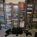 SONY PLAYSTATION 2 PS2 FAT OR SLIM CONSOLE LOT BUNDLE WITH 7 GAMES
