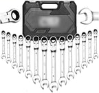 CHENJIAO Wrench 14pcs Keys Set Multitool Wrench Ratchet Spanners Set Hand Tool Wrench Set Universal Wrench Tool Car Repair Tools (Color : 6 19MM 14P)