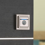 Kevo 2nd Gen Contemporary Square Satin Nickel Single Cylinder Touch-to-Open Bluetooth Smart Lock Deadbolt
