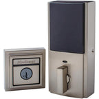 Kevo 2nd Gen Contemporary Square Satin Nickel Single Cylinder Touch-to-Open Bluetooth Smart Lock Deadbolt