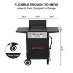 Camplux Flat Top Gas Grill Propane Gas Griddle Grill Combo Outdoor Griddles Stat