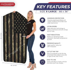Autoamerics 1-Piece Windshield Sun Shade Dark Camo American Flag USA  - Foldable Car Front Window Sunshade for Most Sedans SUV Truck - Blocks Max UV Rays and Keeps Your Vehicle Cool - X-Large
