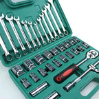 Peixiang Sturdy Wrench 37pcs Car Repair Torque Wrench Tool Combination Tool Set Mechanics Hand Tool Kits Ratchet Socket Spanner Repair Tools Safety