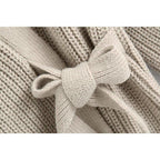tied wrap knitted cardigan sweater