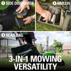 Greenworks 40V 21inch Cordless Brushless Lawn Mower, 5Ah Battery & Charger Included, LMF402