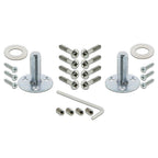 York Plate Double Dummy Crystal Glass Door Knob in Satin Nickel