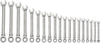 Williams MWS-1125NRC Combo Ratcheting Wrench Set, 6 mm - 24mm, 19-Piece