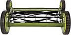 Sun Joe FBA MJ502M 20-Inch Manual Reel Mower w/ 8.5-Gallon Grass Catcher, 9-Position Height Adjustment, Foam Grip, Compact Design, Green
