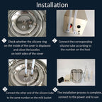 Olyfanco 7L Goat MilMachine, Pulse/Direct Suction 2 in 1 Model, Suction Adjustable and Milk Bucket Full Self-Stop System to Preventing Overflow -2023 Newest Model