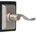 Accent Satin Nickel PassaHall/Closet Door Lever with Addison Trim