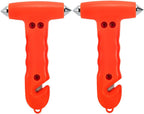 MOTORBUDDY Car Safety Hammer 2-Pack, Auto Emergency Escape Hammer with Window Breaker and Seat Belt Cutter, Striking Red Emergency Escape Tool for Car Accidents