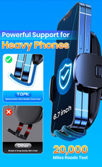 Car Phone Holder Mount, TOPK [2023 Upgrade Auto Locking] Universal Phone Holder With Hook Clip For Car Air Vent Compatible With  Samsung Etc.