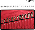 YUOP Hand Tools 2pcs Adjustable Pipe Wrenches Universal Wrench Set Wrench Spanner Sets Key Set Ratchet Wrench Spanner Sets (Color : 12pcs)