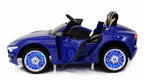 12V Maserati Alfieri Ride on Electric Car For Kids with MP4 Touch Screen Remote Control LED lights wheels MP3 Leather seat - Blue