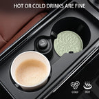 Car Cup Coaster [4 Pack] ME.FAN Silicone Car Coasters/Cup Mats - 2.75In Universal Non-Slip Recessed Car Interior Accessories - Car Cup Holder Insert Coasters Desert Sage