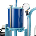 25L Electric MilMachine Piston Milker with Regulator and  Steel Bucket for Cows Goats Sheep MiFarm Suction Milk Machine 6.6Gallon 110V