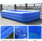 Ruixin Inflatable Swimming Pools, Inflatable Kiddie Pools,Family Swimming Pool，for Adults, Babies, Kids, Outdoor, Garden,Backyard (153X78X24 in)