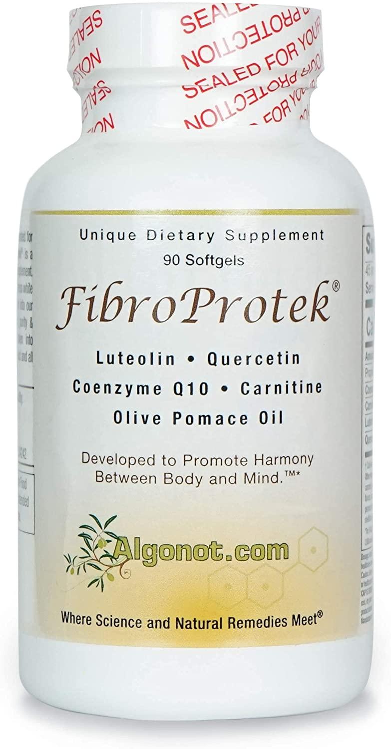 FibroProtek 8 Bottle Pack, Luteolin & Quercetin Included in an Exclusive Combination of Ingredients Including Olive Pomace Oil