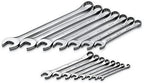 SK Professional Tools 86255 15-Piece 12-Point Fractional Regular Long Combination Wrench Set - SuperKrome Finish, Set of 15 Chrome Wrenches Made in USA