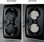SINGARO Car Cup Coaster, 4PCS Universal Non-Slip Cup Holders Embedded in Ornaments Coaster, Car Interior Accessories, Gray