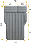 RSQJ Car Travel Bed,Inflatable Bed,SUV FlocCar Inflatable Bed Trunk Inflatable Bed Self-Driving Car Supplies (Color : Beige)
