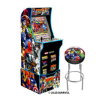 Arcade1UP Marvel vs. Capcom, 4 Games in 1, Arcade with Riser, Lit Marquee, and Stool
