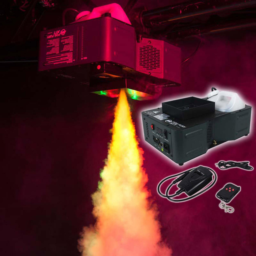 American DJ Fog Fury Jett 700W Vertical Fog Machine w/12 LED+DMX+Remote+RockShip