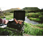 Ranger Pellet Grill Smoker Tabletop Electric Cast Iron Griddle Black