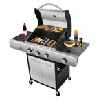 34000 BTU Liquid Propane Grill with 3-Burner,Temperature Display
