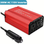 300W Power Inverter DC 12V To 110V AC Car Inverter With 5V 2.4A+3A And 2USB Car Adapters