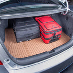 Motor Trend Premium FlexTough All-Protection Cargo Liner Trunk Mat - w/Traction Grips &amp; Fresh , Heavy Duty Trimmable Trunk Liner for Car Truck SUV, Beige, Size: 54" L x 37" W