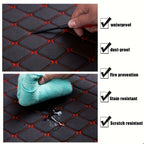 5-Piece Universal Waterproof Car Floor Mats - Perfect For Front &amp; Rear Vehicles - Faux Leather Car Carpet Accessories