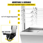 42'' 88Lbs  Lamb Roaster Rotisserie Spit 25W BBQ Trotter Pig Goat