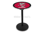 L214C36WI-Bdg 36 In. Chrome Wisconsin Badger Pub Table