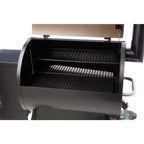 Pellet Grill Porcelain-Coated Steel Grease Pan Copper Wheels Bronze