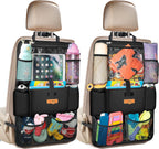 SURDOCA Car Organizers and Storage - Car Seat Organizer with 10.5-inch Clear Tablet Pocket, 4th Generation Backseat Car Organizer with 9 Pockets, Car Accessories for Kids, 2 Pack
