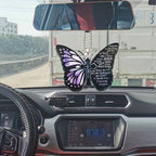 1pc Butterfly Cross Car Ornament, Christmas Tree Decoration Hanging Ornament Keychain Accessories Car Interior Accessories Couple Gifts